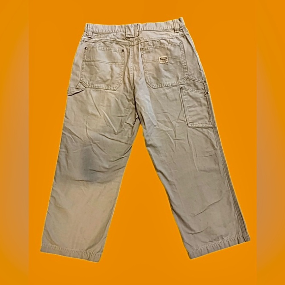 Columbia Pants Men’s 34x31 Beige Cargo Relaxed Fit Straight Leg - Picture 2 of 5